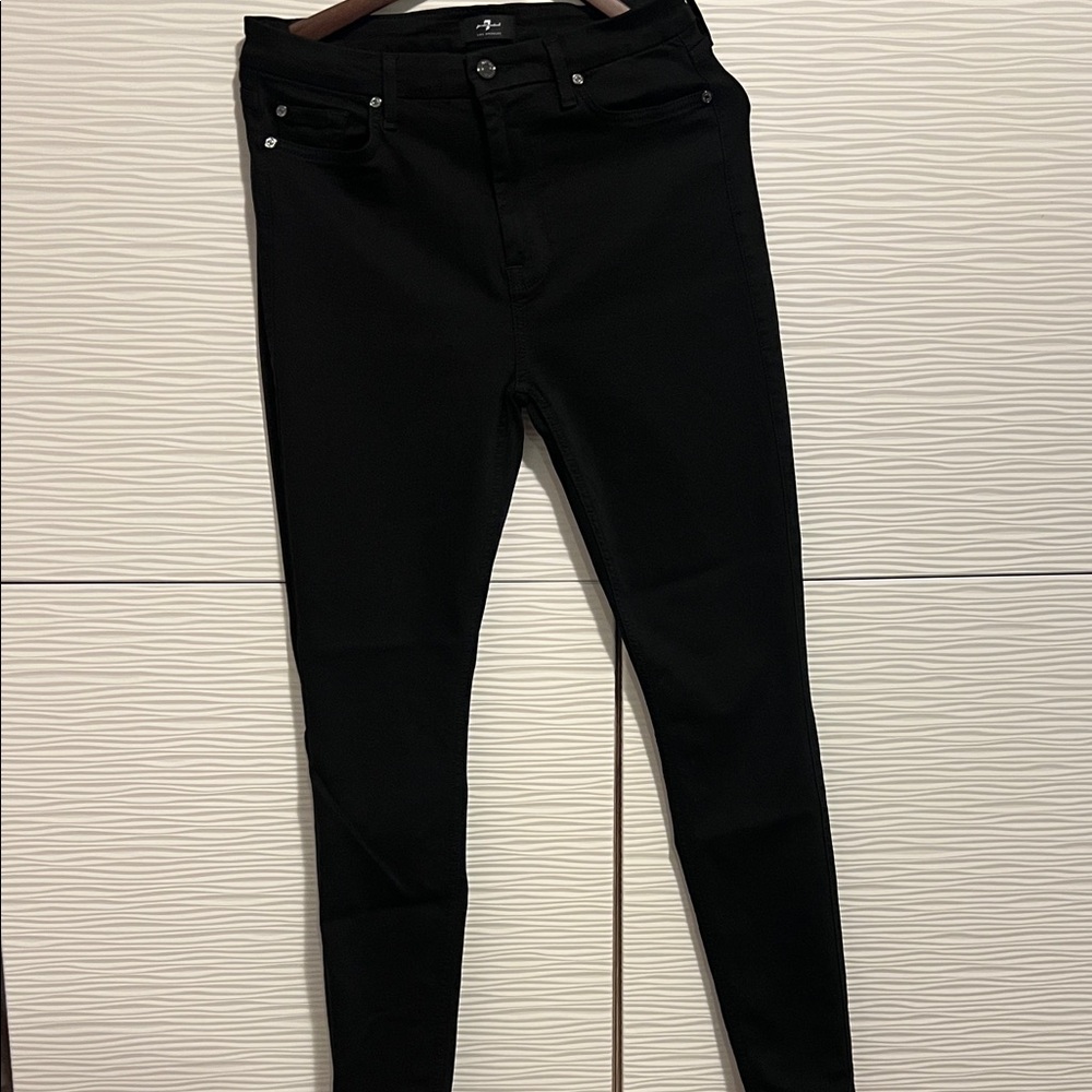7 For All Mankind Women's Black Skinny Jeans